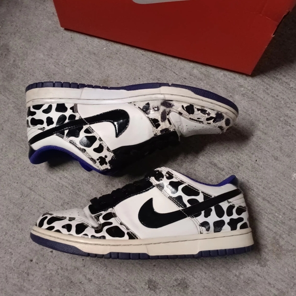 RARE Vintage Nike Dunk Low GS 'Dalmatian Print' 8.5Wo (7Y) - Picture 3 of 10